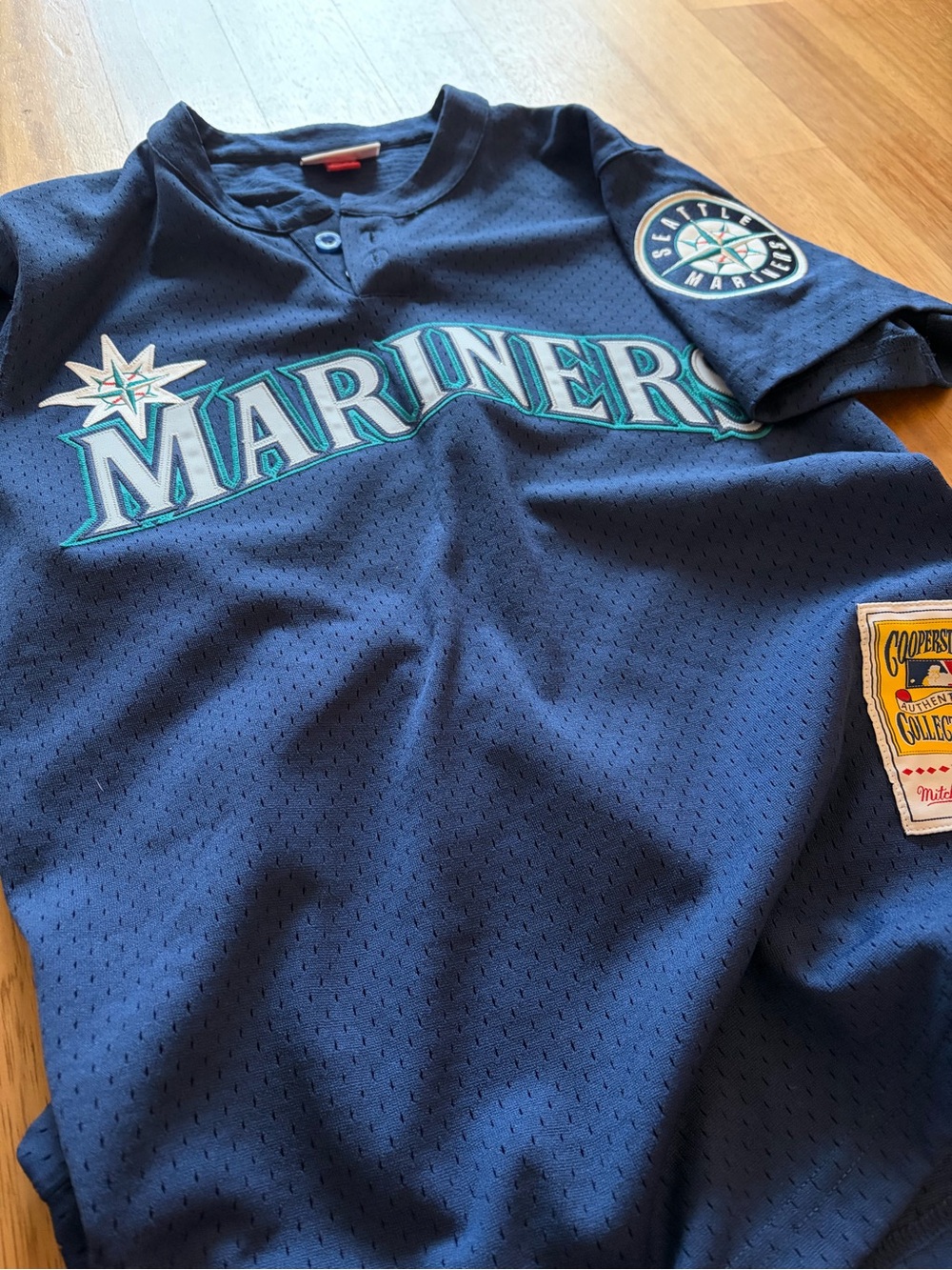 Ken Griffey Jr. Seattle Mariners Navy MLB Batting Practice Jersey with Team Logo